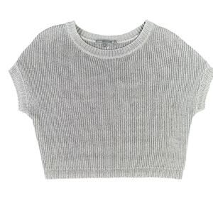 Vince Dolman Sleeve Rib Knit Sweater Women Size XS Gray Cotton Blend